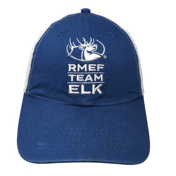 RMEF Team Elk Snapback Trucker Hat Blue One Size Adjustable Mesh Back Browning - Picture 1 of 8